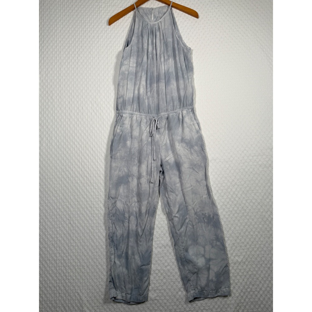 Cloth & Stone Grey Tie Dye Halter Jumpsuit Tencel Sleeveless Small C6088-689-431